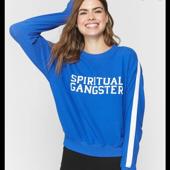 Spiritual Gangster Tops - Spiritual Gangster Varsity MalibuSweatshirt